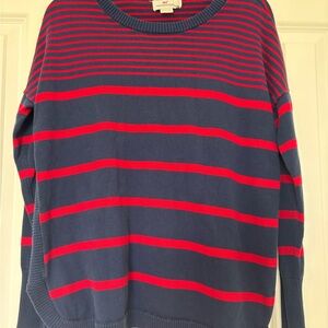 Vineyard Vines Red and Blue Striped Sweater